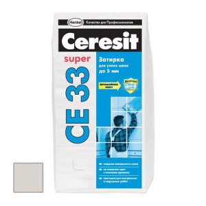 Затирка цементная Ceresit CE 33 Super серебристо-серая 2 кг