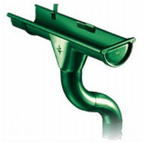 Отвод трубы Aquasystem 125/90 Ral 6005 декорированный зеленый