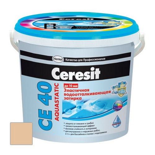 Затирка цементная Ceresit CE 40 Aquastatic Карамель 2 кг