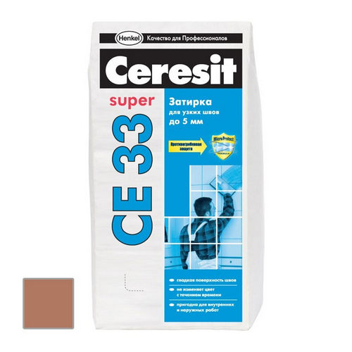 Затирка цементная Ceresit CE 33 Super Какао 2 кг